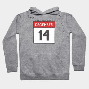 December 14th Daily Calendar Page Illustration Hoodie